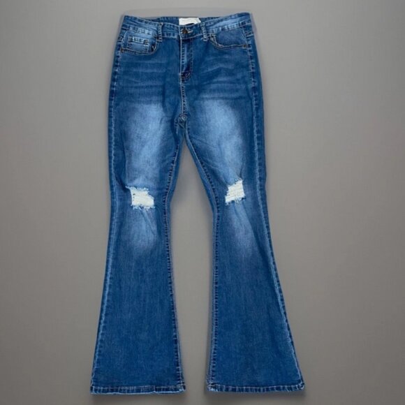 Celebrity Ace Flare Jeans 13/31 Distressed - Picture 1 of 10